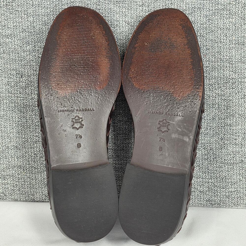 LOEFFLER RANDALL “RACHEL” ESPRESSO WOVEN LEATHER LOAFER – WOMEN’S 7.5B - Picture 7 of 12